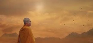 buddhist monk image beautiful sky